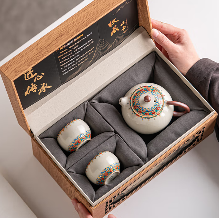 文创汝窑功夫茶具